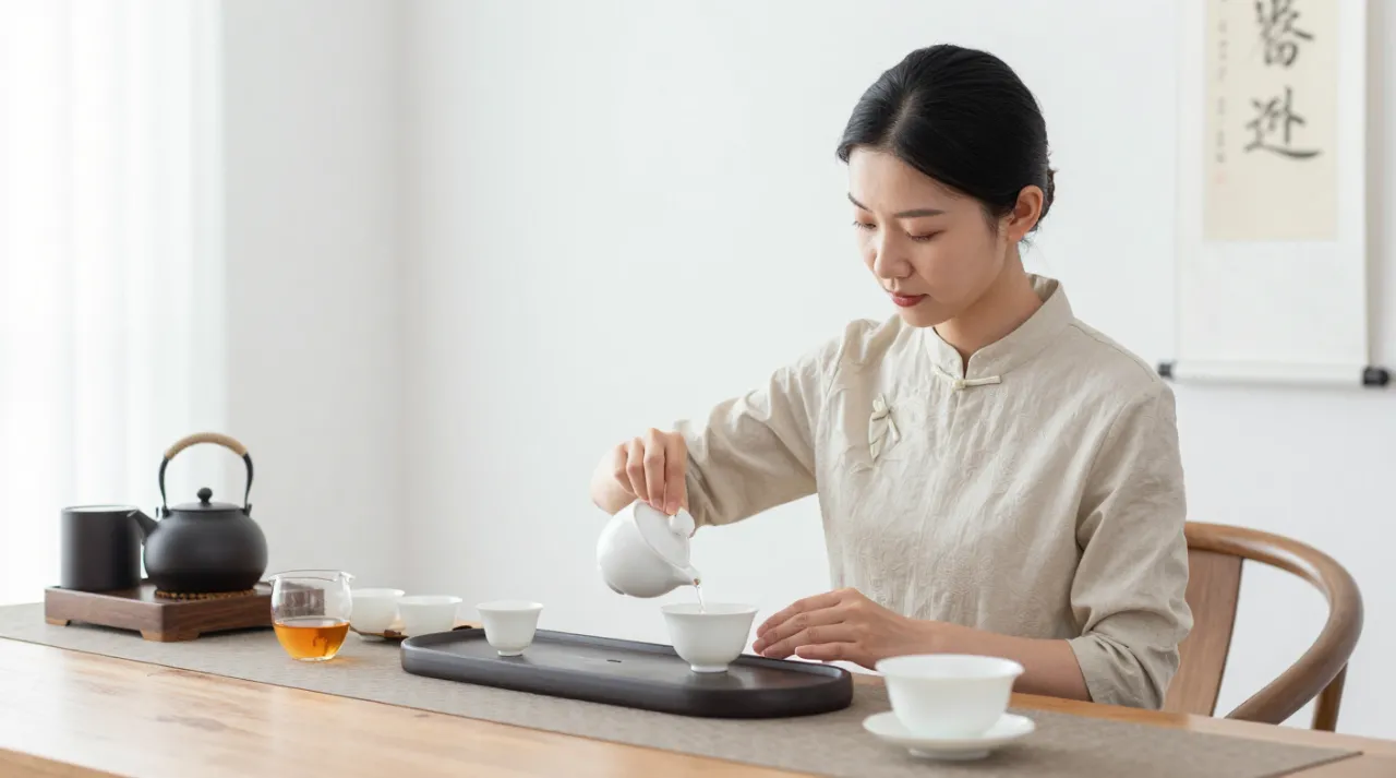 茶艺师配图
