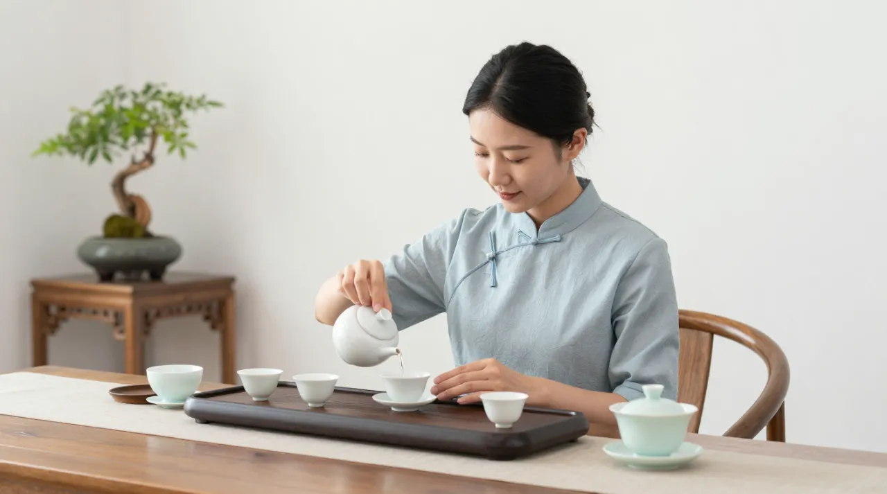 茶艺师配图