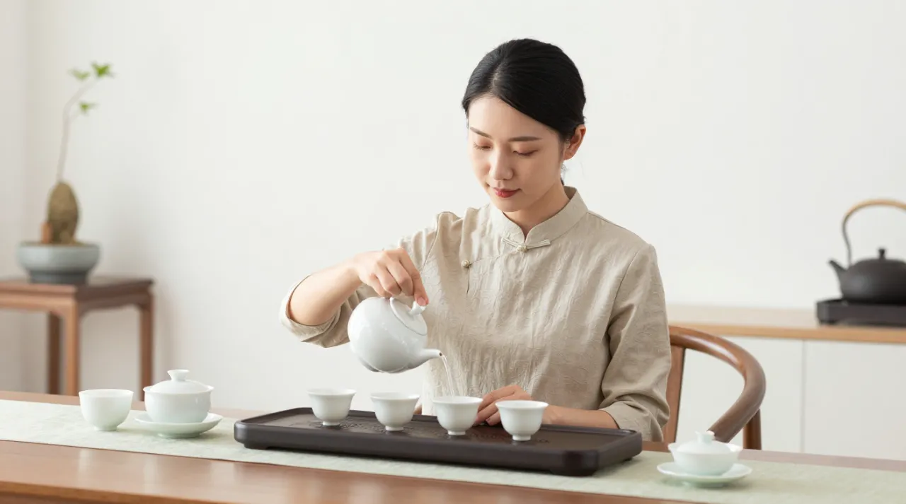 茶艺师配图